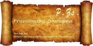 Pruzsinszky Zsuzsanna névjegykártya
